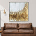 Golden Vision 100% Hand Painted Wall Painting (With outer Floater Frame)